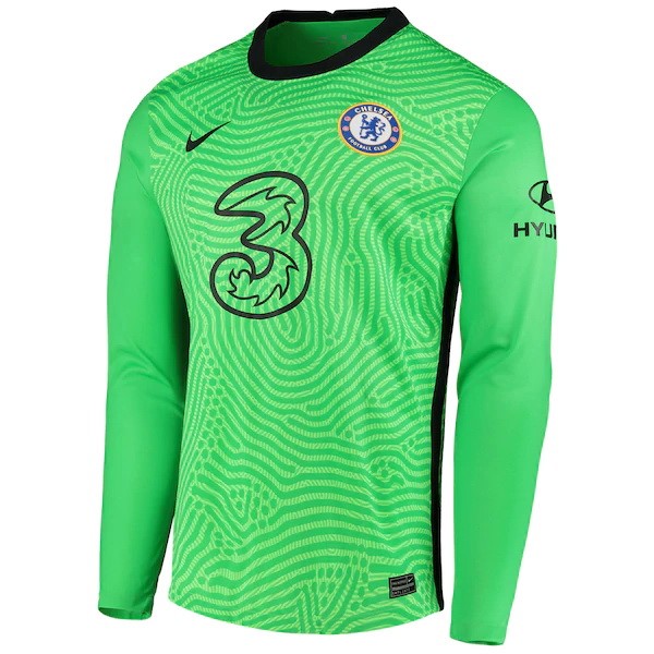 Tailandia Camiseta Chelsea ML Portero 2020 2021 Verde